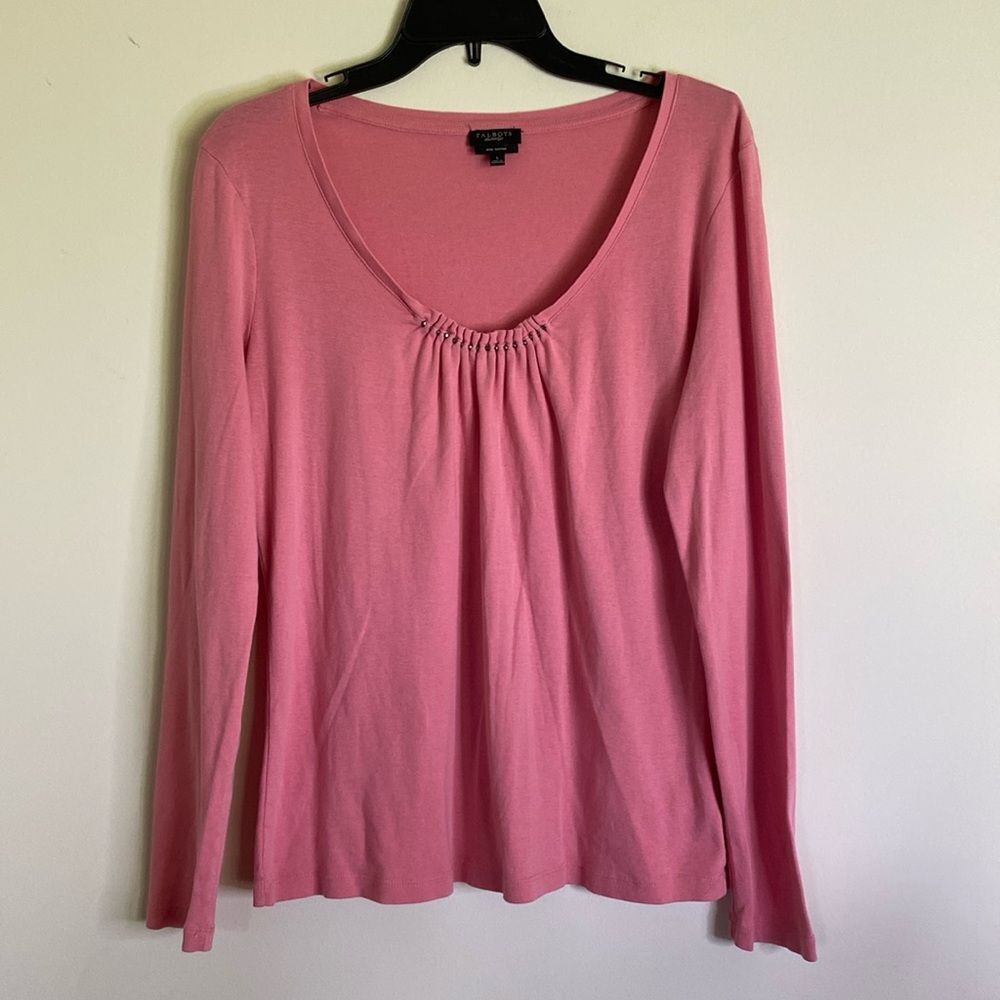 Talbots Large Coral Pima Cotton Top